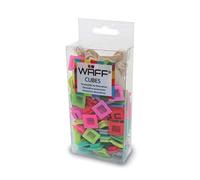 Waff Cubes - Scatola, 100 pezzi lettere multicolore