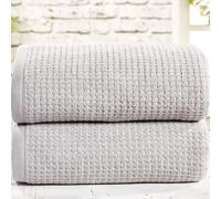 Waffle 2 Pezzi Asciugamani 100% Cotone Bagno Set
