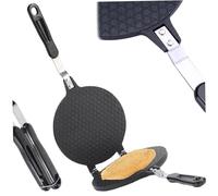 Waffle Cone Maker, Roll Roll Maker, 6,7 pollici di diametro..Maker di cono waffle antiaderente, produttore di waffle in alluminio resistente al calore, produttore di cono di gelato facile da pul