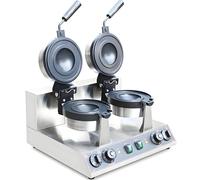 Waffle Elettrica per Hamburger, Macchina per Panini, Macchina per Waffle Antiaderente con Ripieno di Gelato, Timer di 5 Minuti, Riscaldamento Bifacciale, per Uso Domestico O Commerciale,DoubleHead