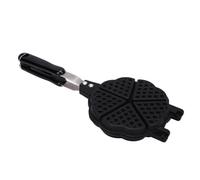 Waffle Maker Pan per 5 Mini Waffles a Forma di Cuore, Piccola Padella da Cucina, Alluminio e Plastica, Dimensioni Compatte 16x36cm - Cottura Uniforme e Versatile, Ideale per