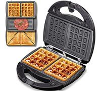 Waffles piastra 3 in 1 Yabano, 800W tostapane per toast, piastra waffles e pancake, con 3 tostiera piastre removibili, Indicatori Luminosi, Rivestimento Antiaderente