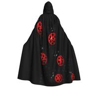 WAFICAC Arte Coccinella Tracce Stampa Unisex Adulto Mantello Con Cappuccio Mago Veste Uomo Cosplay Mantello Carnevale Tema Festa Decorazione