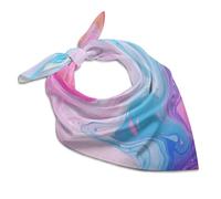 WAFICAC Bandane fini, foulard quadrati, fazzoletti morbidi, colorati, in marmo, blu pastello, viola, per unisex, donne e uomini