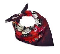 WAFICAC Bandane sottili, foulard quadrati, fiori colorati, farfalle, morbidi fazzoletti per unisex, donne e uomini