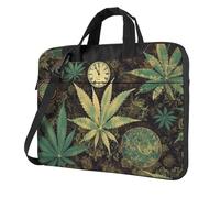 WAFICAC Borsa per laptop da uomo e da donna A Puff in Time Weed Borsa a tracolla per laptop con tracolla e maniglia Borsa per computer leggera