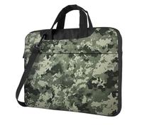 WAFICAC Borsa per laptop da uomo e donna, mimetica digitale militare, borsa a tracolla per laptop con tracolla e maniglia, borsa per computer leggera