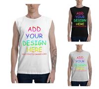 WAFICAC Canottiere Personalizzate Uomo Magliette Senza Maniche Personalizzate Progetta la Tua Maglietta con Foto, Testo e Regali per Marito e papà