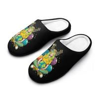 WAFICAC Ciabatte da uomo in cotone Mother Earth Goddess, comode pantofole in memory foam, da indossare in casa, per interni ed esterni