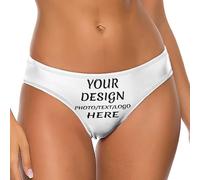 WAFICAC Intimo T-Back da Donna Personalizzato Infradito da Donna Personalizzato Slip Mutandine a Vita Bassa Personalizzate Slip da Donna Elasticizzati per Compleanno Fidanzata Moglie