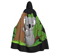 WAFICAC Mantello con cappuccio per adulti di Halloween, Koala che abbraccia un albero, mantello con cappuccio super grande stampato con papillon