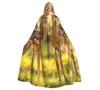 WAFICAC Mantello con cappuccio per cosplay Deers Picture, mantello con mantello per cosplay di Halloween