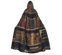 WAFICAC Mantello con cappuccio per cosplay di libri da biblioteca, mantello con cappuccio per cosplay di Halloween