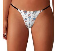 WAFICAC Perizoma Sexy con Icone di Fiori Popolari per Le Donne, Grafico Elegante, Perizoma a Cuciture a Vita Bassa da Donna