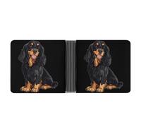 WAFICAC Portafoglio bifold Gordon Setter Dog per uomo e donna, in pelle, compatto, con scomparti per carte