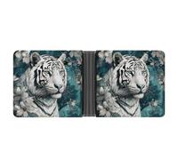 WAFICAC Portafoglio da uomo sottile con motivo tigre nella giungla, porta carte di credito, fermasoldi, portamonete portatile, regalo per uomo