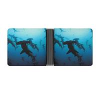 WAFICAC Portafoglio Hammerhead Sharks, sottile e minimalista, da uomo, resistente, portatile, a due ante, in PU.