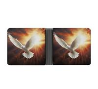WAFICAC Portafoglio sottile da uomo Dove Sun Art, porta carte di credito, fermasoldi, portamonete portatile, regalo per uomo