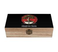 WAFICAC Scatola di legno con coperchio incernierato, scatola decorativa per gioielli e orecchini, a forma di bonsai di Karate Miyagi-Do