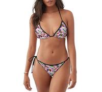 WAFICAC Set Bikini a Triangolo con Cuori e Margherite LGBTQ Pride per Donna, Costume da Bagno Sexy a Due Pezzi con Allacciatura Laterale e Laccetti.