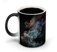 WAFICAC Tazza che cambia colore, divertente tazza da caffè psichedelica con manico, tazza in ceramica sensibile al calore, tazze novità personalizzate, tazze da tè calde per uomini e donne, 11 once
