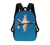 WAFICAC Zaino per laptop da 17 pollici con motivo a jet da combattimento, borsa a tracolla alla moda per viaggiare