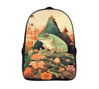 WAFICAC Zaino per laptop Frog on Mountain, zaino da viaggio alla moda da 16 pollici, borsa a tracolla per il lavoro