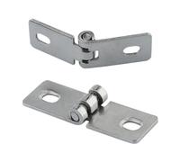 WAFOHSR 2 Pz Metallo Pieghevole Cerniere Porta Armadio Finestra Bagagli Contenitore Di Gioielli Cassa Del Vino 45 * 14mm Rettangolo Cerniera For Mobili Facile Da Installare