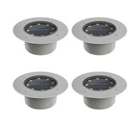 WAFOHSR 4 Pz/lotto Illuminazione Esterna Pannello Ad Energia Solare Lampade Da Terra A LED Luce Della Piattaforma 8 Sotterranea Faretti Giardino Bright Energy Efficient(White Light)