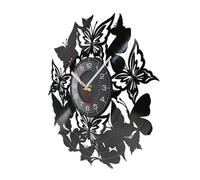 WAFOHSR Bellissimo Orologio Da Parete Con Farfalla, Insetti, Ombra, Fiore, Giardino, Natura, Decorazione Della Di Casa, Vintage Preciso E Silenzioso