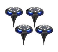 WAFOHSR Confezione Da 4/8 Luci A Disco A Energia Solare For Esterni Giardino, Sotterranee Solari, Ponte, Faretti, Lampada A LED Interrata, Decorazione Del Bright Energy Efficient(White and blue,1box)