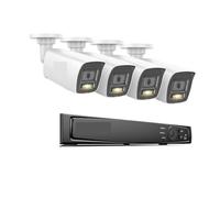 WAFOHSR Di Telecamere Sicurezza POE 8CH 8MP Kit NVR 4K Audio Bidirezionale Telecamera IP Esterna CCTV H.265+ Set Videosorveglianza Rilevamento Del Movimento(2T)
