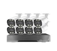 WAFOHSR Di Telecamere Sicurezza PoE Tuya Smart 8MP 4K 8CH Con Registrazione Audio, Kit NVR, Telecamera IP Esterna CCTV, Videosorveglianza P2P, Set Rilevamento Del Movimento(2T)