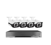 WAFOHSR Kit Di Sicurezza 4K 8MP 8CH POE NVR Registrazione Audio Esterna Rilevamento Umano Telecamera IP Bullet Videosorveglianza Smart Life Rilevamento Del Movimento(None,8CH NVR 4pcs cam)