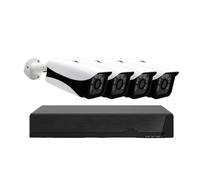 WAFOHSR Kit Di Sicurezza TUYA 4K 8MP 8CH POE NVR Registrazione Audio Esterna Rilevamento Umano Telecamera IP Bullet Videosorveglianza Smart Life Rilevamento Del Movimento(None,4k 8CH NVR 4PCS cam)