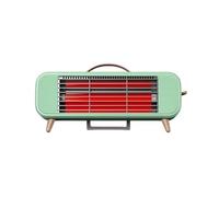 WAFOHSR Piccola Stufa Elettrica al Quarzo Luce Rossa Sole Battiscopa Linea Stufa da Forno Mini Termoventilatore da Tavolo for Uso Domestico Scaldabagno Facile da Usare(350W Green)