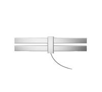 WAFOHSR Portasciugamani Elettrico Intelligente Riscaldamento in Fibra di Carbonio Hotel Bagno Asciugamano A Parete for La Casa Basso Consumo Energetico(Two Poles - Silver)