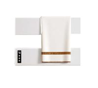 WAFOHSR Portasciugamani Elettrico Intelligente Senza Punzonatura, Asciugamano da Bagno, Riscaldamento E Stendino, for Disinfezione, Accessori for Il Basso Consumo Energetico(White-2-Hidden Wire)