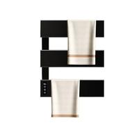 WAFOHSR Portasciugamani Elettrico Intelligente Senza Punzonatura, Asciugamano da Bagno, Riscaldamento E Stendino, for Disinfezione, Accessori for Il Basso Consumo Energetico(Black-3-Exposed Wire)