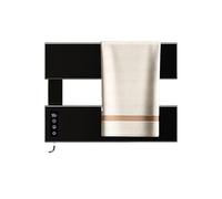 WAFOHSR Portasciugamani Elettrico Intelligente Senza Punzonatura, Asciugamano da Bagno, Riscaldamento E Stendino, for Disinfezione, Accessori for Il Basso Consumo Energetico(Black-2-Exposed Wire)