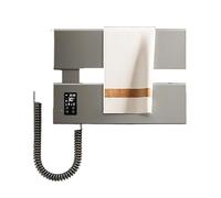 WAFOHSR Portasciugamani Elettrico Riscaldamento in Fibra di Carbonio Asciugatura A Temperatura Costante Bagno Casa Scaldasalviette Accessori for Il Basso Consumo Energetico(Grey Double Layer)