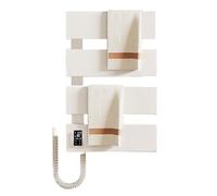 WAFOHSR Portasciugamani Elettrico Riscaldamento in Fibra di Carbonio Asciugatura A Temperatura Costante Bagno Casa Scaldasalviette Accessori for Il Basso Consumo Energetico(White-4 Layer)