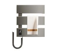 WAFOHSR Portasciugamani Elettrico Riscaldamento in Fibra di Carbonio Asciugatura A Temperatura Costante Bagno Casa Scaldasalviette Accessori for Il Basso Consumo Energetico(Grey - Three Layer)