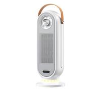 WAFOHSR Riscaldatore for La Casa 1500W Riscaldatore Elettrico Portatile Silenzioso PTC Calore Ceramico Oscillante A 45 ° for Potente for Camera da Letto Ufficio Casa Facile da Usare(White)