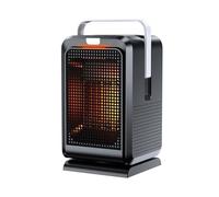 WAFOHSR Riscaldatore Portatile Oscillante Protezione da Surriscaldamento Antiribaltamento 1000 W PTC Riscaldatore Elettrico in Ceramica con Telecomando Facile da Usare(Black)