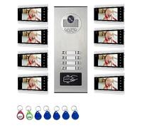 WAFOHSR Smart Home Videocitofoni Wifi Videocitofono Campanello Con 2/3/4/6/8 Pulsanti Del Pannello Di Chiamata Citofono Ad Anello In Casa Privata Audio Bidirezionale(8-86706-530-8 Add 32G TF Card)