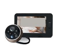 WAFOHSR Spioncino Video Da 4,3 Pollici Telecamera Digitale For Porta Campanello Visione Notturna IR Angolo Di 170 Gradi Monitor For Visivo Audio Bidirezionale(Black)