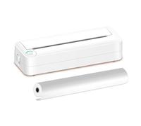 WAFOHSR Stampante For Carta Portatile A4 Stampa Termica Wireless BT Connect For Supporto Stampante Fotografica Mobile Larghezza 210 Mm Facile Da Usare(White)