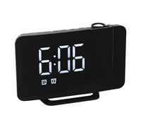 WAFOHSR Sveglia Digitale A LED Orologio Con Proiezione Del Tempo Di Rotazione 180 Gradi Radio FM Ricarica Telefono Orologi Da Tavolo For Ufficio Domestico Proiezione Chiara