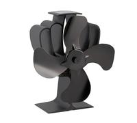 WAFOHSR Ventilatore For Stufa A 4 Pale Alimentato A Calore For Bruciatore A Legna/ceppi/camino. Fa Circolare Efficacemente L'aria Calda. Facile Da Usare